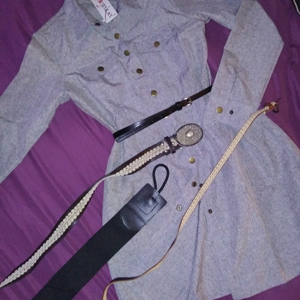 NWT JeYKay light Gray dress XL